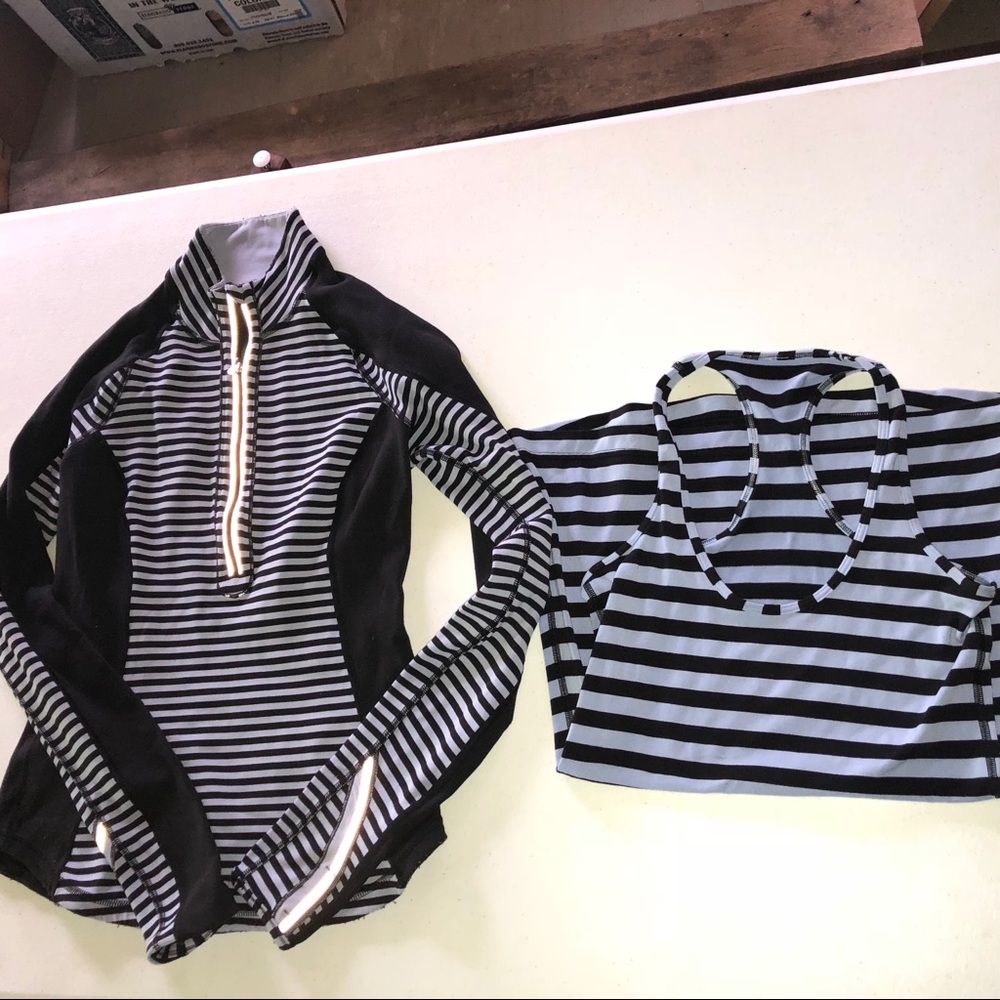 Size 4 lululemon workout sweater& tank